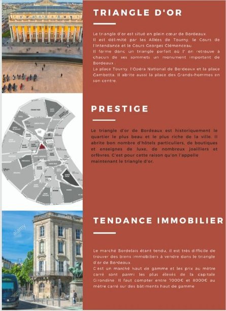 Bordeaux et ses principaux quartiers - LE TRIANGLE D OR 